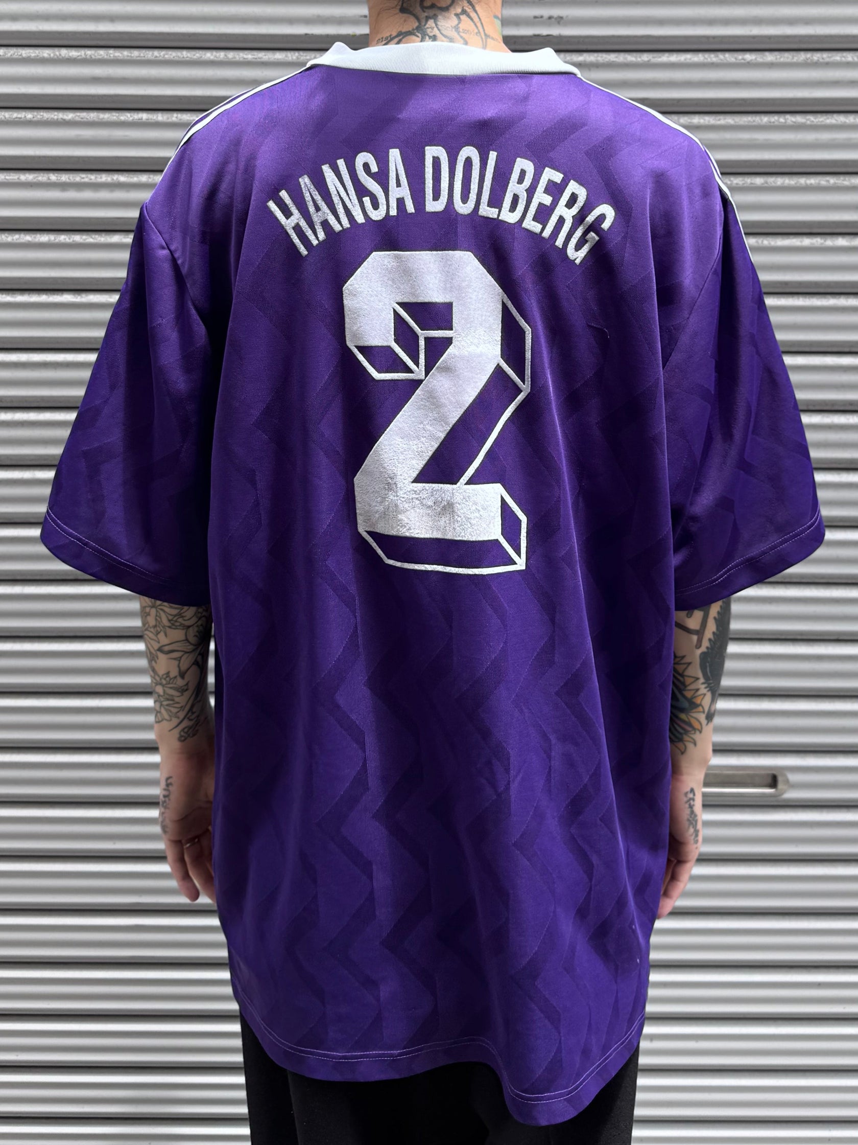 90's adidas 「HANSA DOLBERG」サッカーシャツ