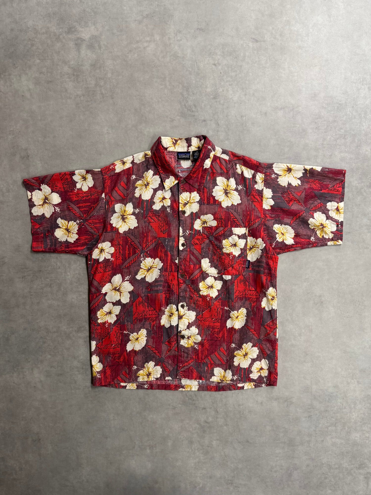 90's PATAGONIA 「Pataloha」ハイビスカス柄　アロハシャツ