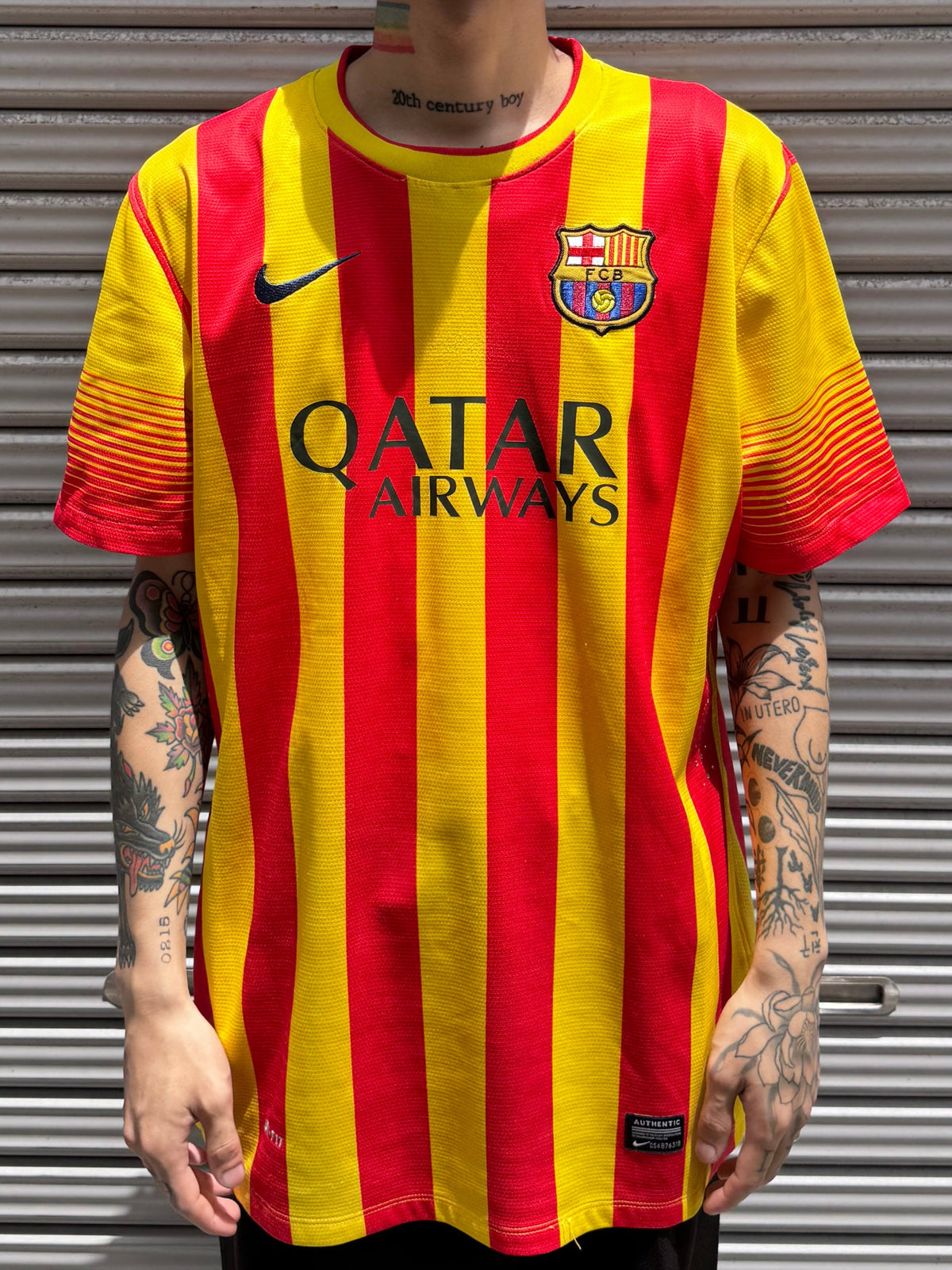 FC Barcelonaバルセロナ オレンジ Vネックシャツ 2006-07 FCバルセロナ 