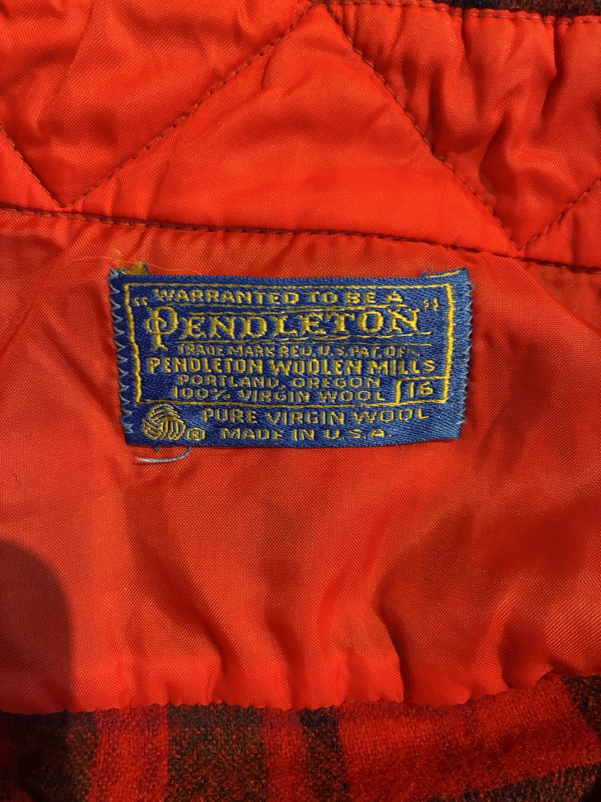 70's PENDLETON「キルティングライナー」USA製 ウールシャツ