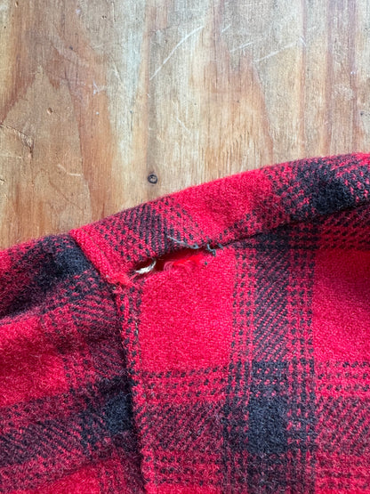 70's WOOLRICH「Buffalo Check」ウールハンティングジャケット　ダメージ