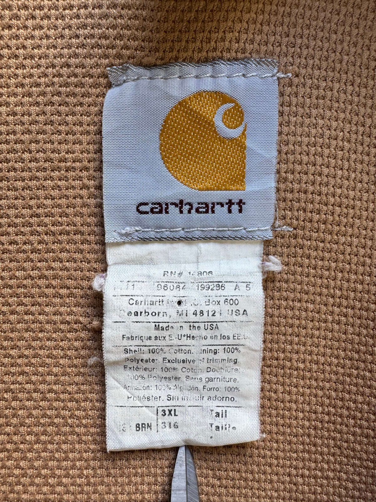 90's CARHARTT「B01 BRN」アクティブジャケット