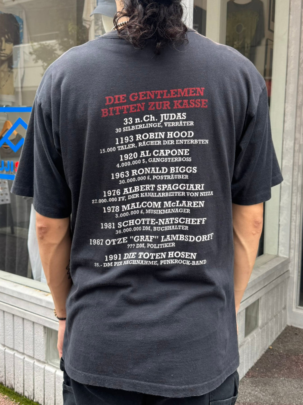 90's DIE TOTEN HOSEN「DIE GENTLEMEN BITTEN ZUR KASSE」バンドTシャツ