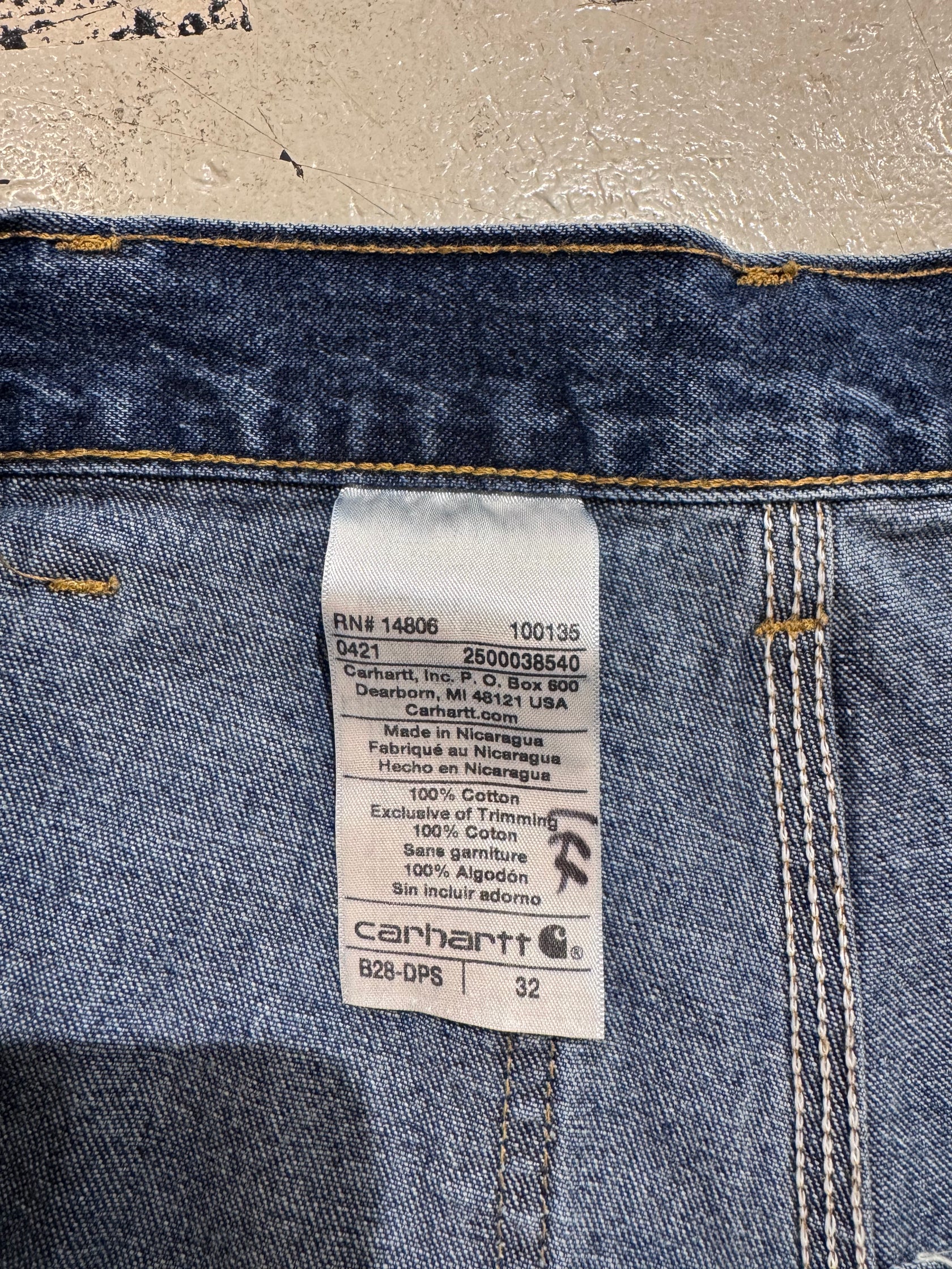 00's 「carhartt」ペインターデニムショーツ