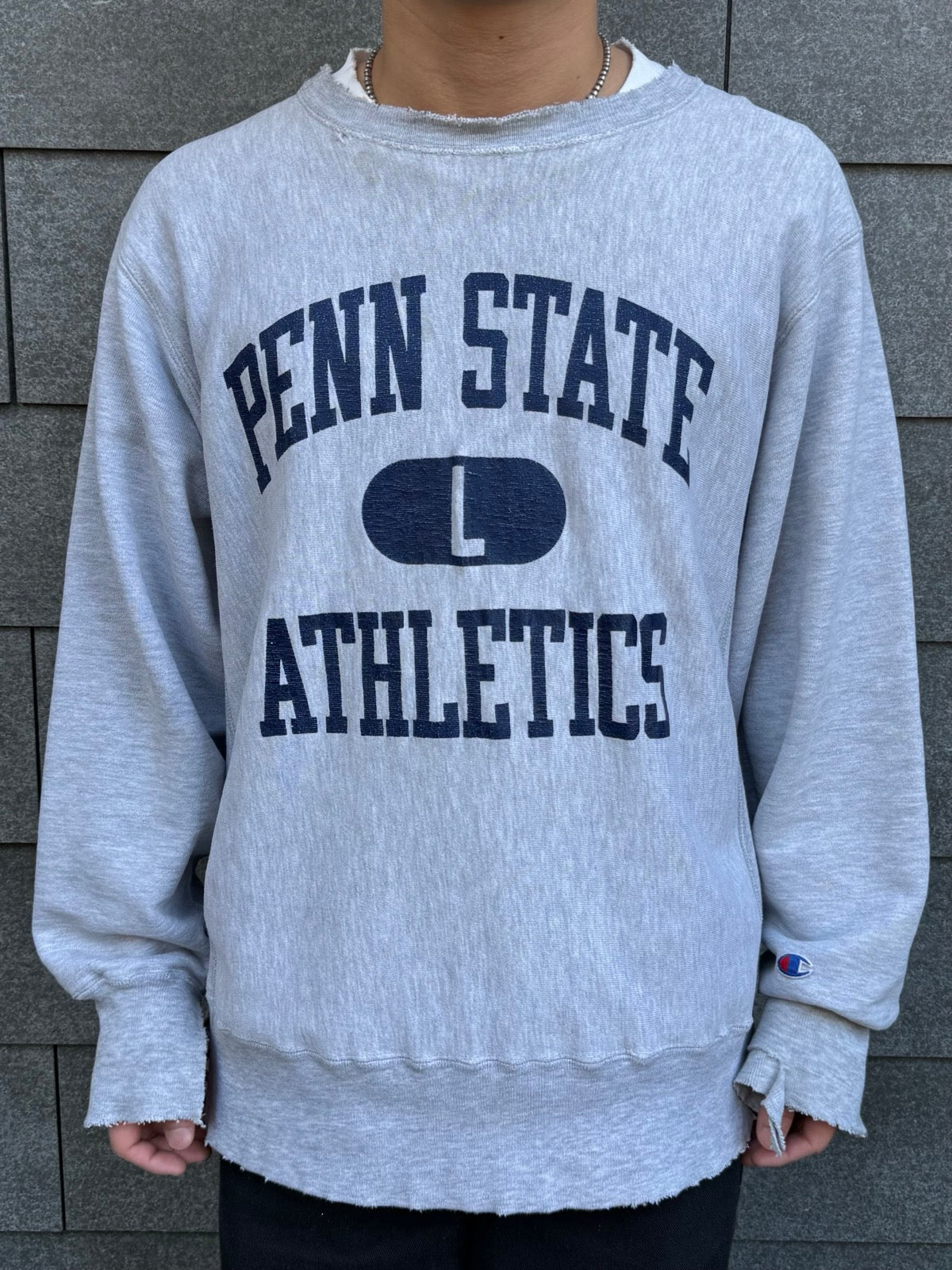 90's Champion「REVERSE WEAVE」カプセル入り　3段プリント　スウェット