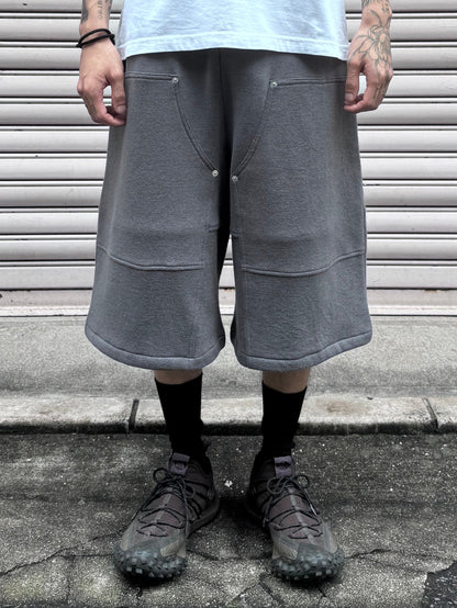 REMAKE  SWEATS DOUBLE KNEE SHORTS