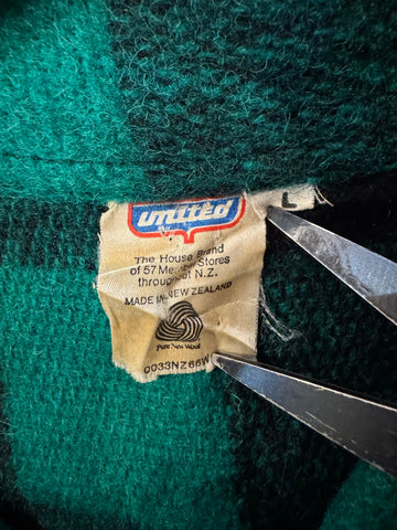 80's UNITED ブロックチェックウールシャツジャケット
