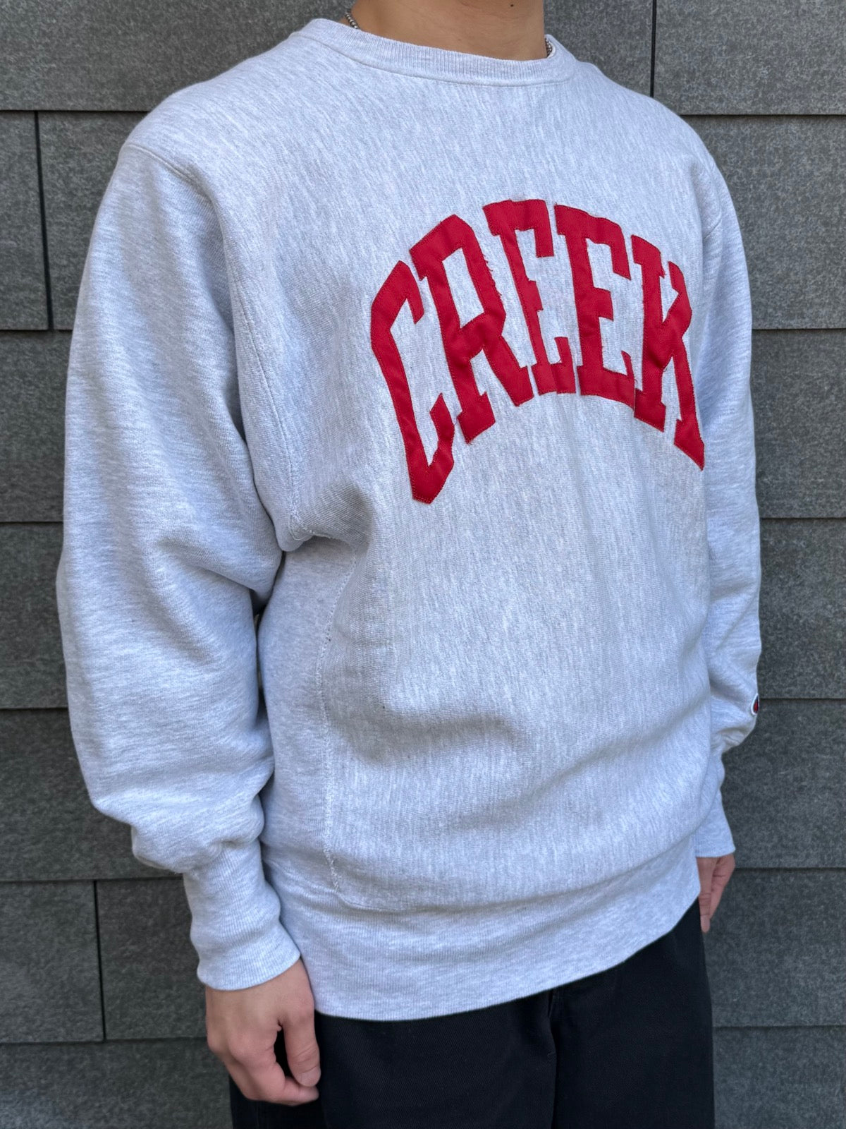 90's Champion「CREEK」REVERSE WEAVE　スウェット