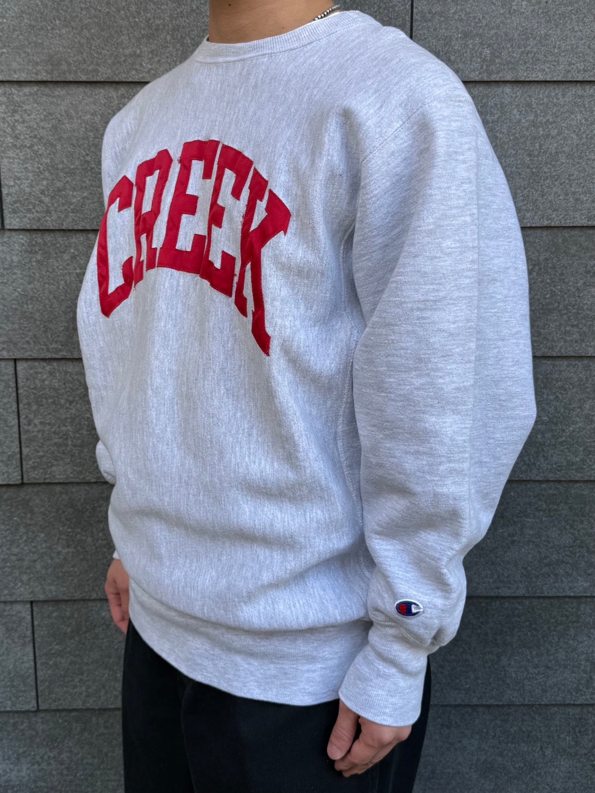90's Champion「CREEK」REVERSE WEAVE　スウェット
