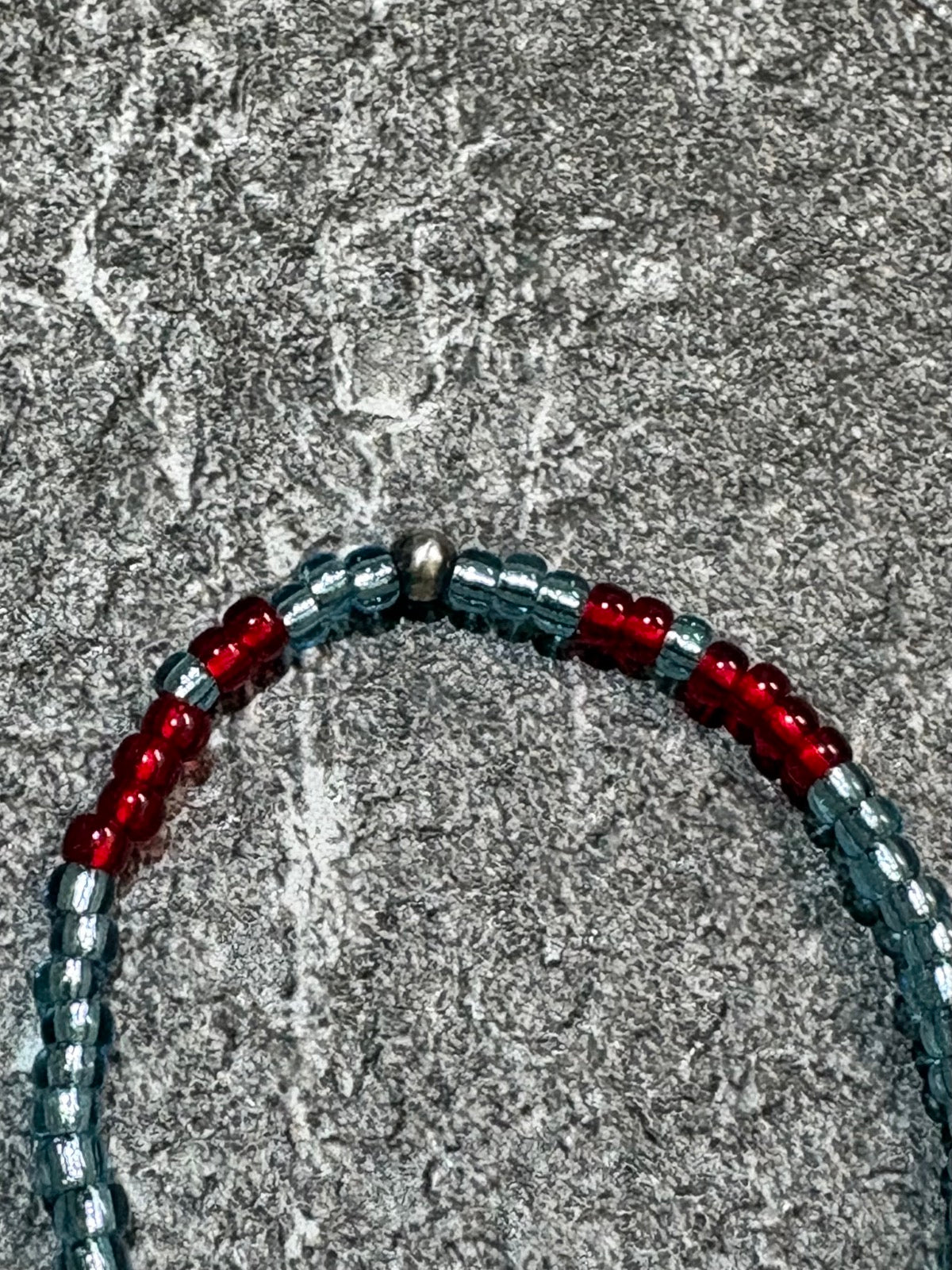 SILVER925 CONCHO & BEADS BRACELET- AQUA BLUE / ROSETTAPRAYER➀