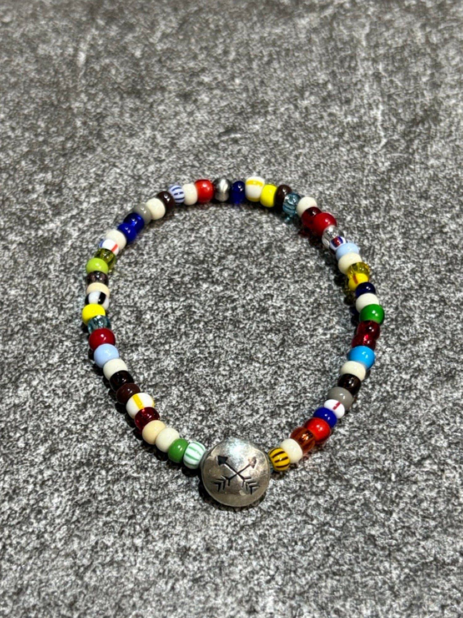 SILVER925 CONCHO & BEADS BRACELET- MULTI / ROSETTAPRAYER➀