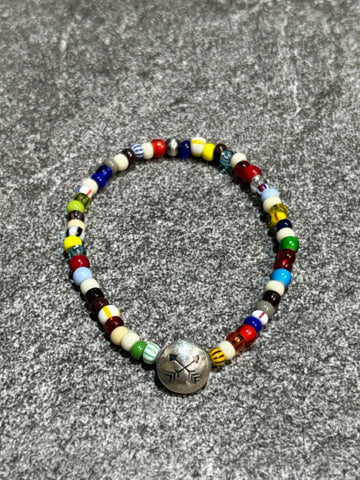 SILVER925 CONCHO & BEADS BRACELET- MULTI / ROSETTAPRAYER➀