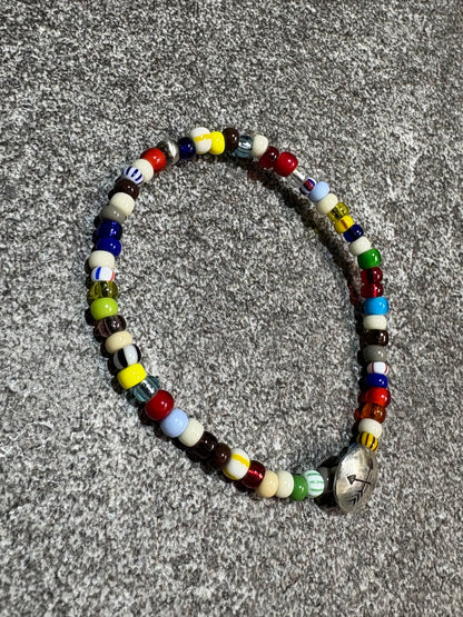SILVER925 CONCHO & BEADS BRACELET- MULTI / ROSETTAPRAYER➀