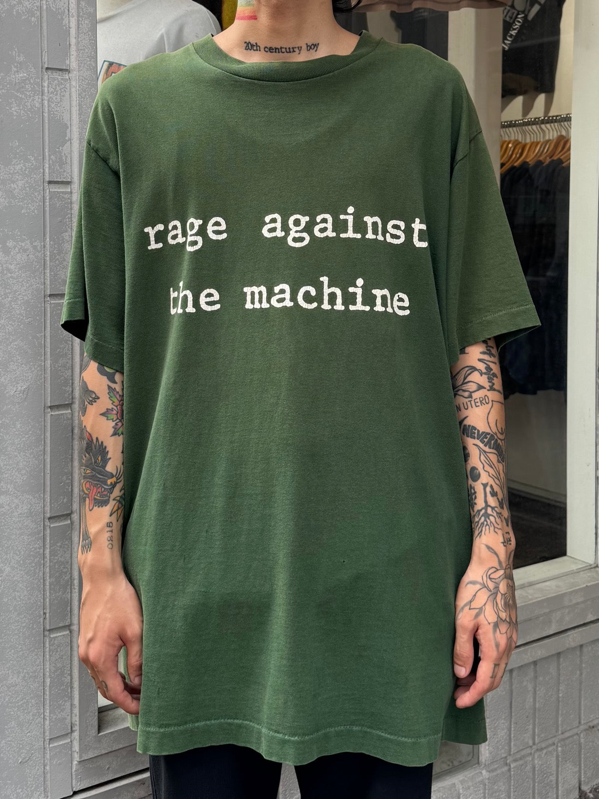 90's RAGE AGAINST THE MACHINE「R-LOGO」バンドTシャツ