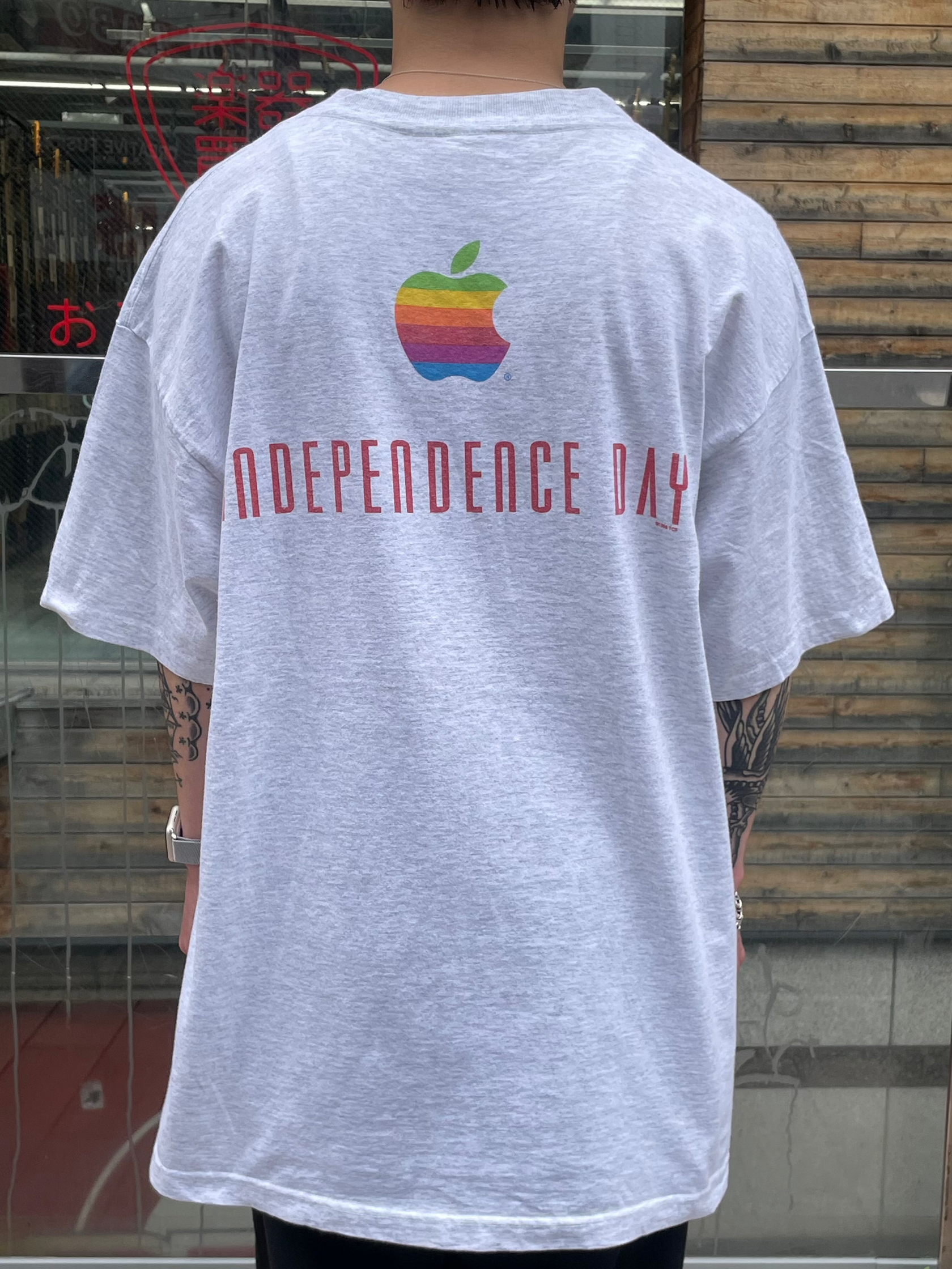90'INDEPENDENCE DAY × APPL「 ID4」USA製 企業Tシャツ