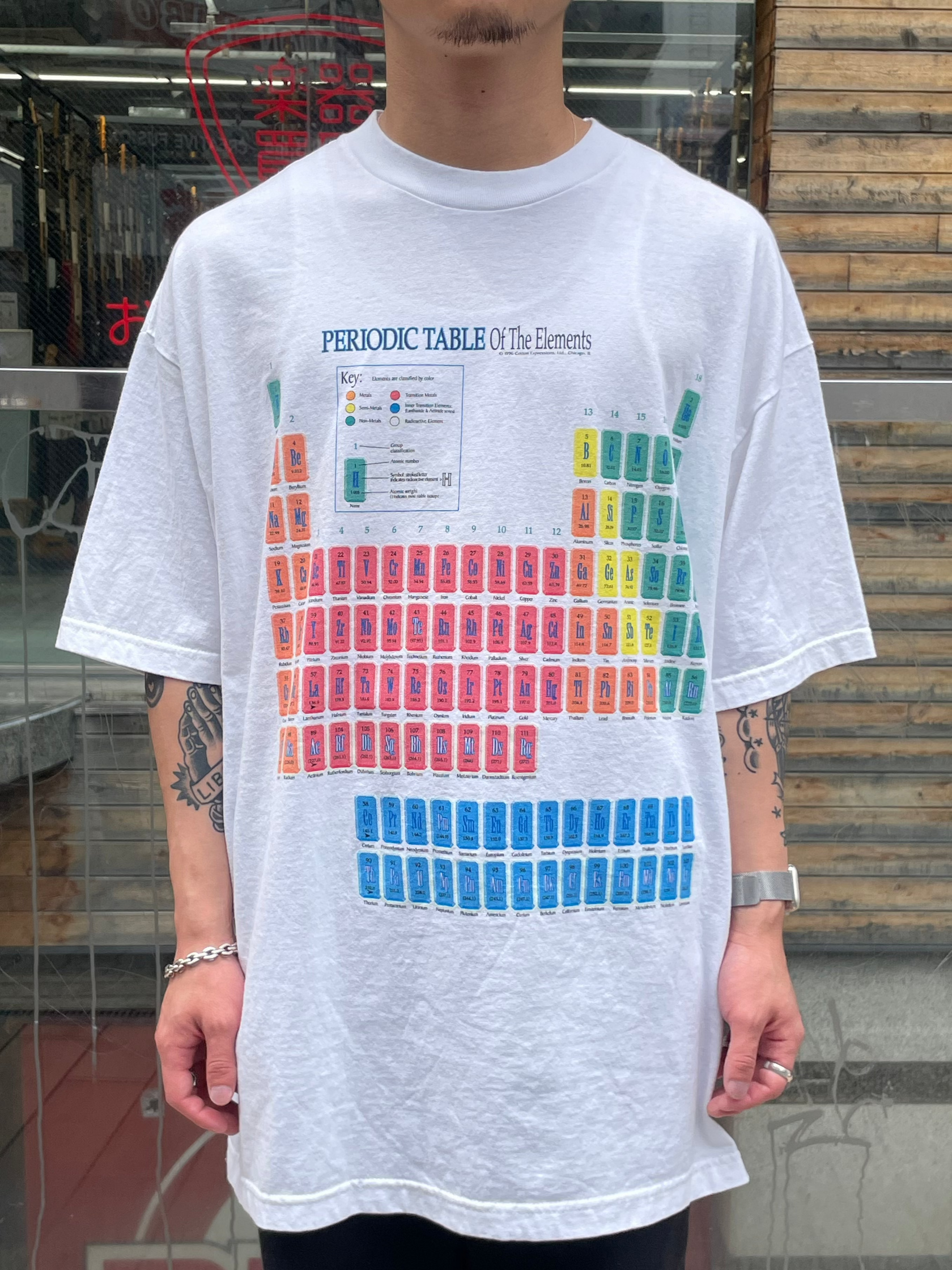 90's~00's PERIODIC TABLE「元素記号」 企業Tシャツ