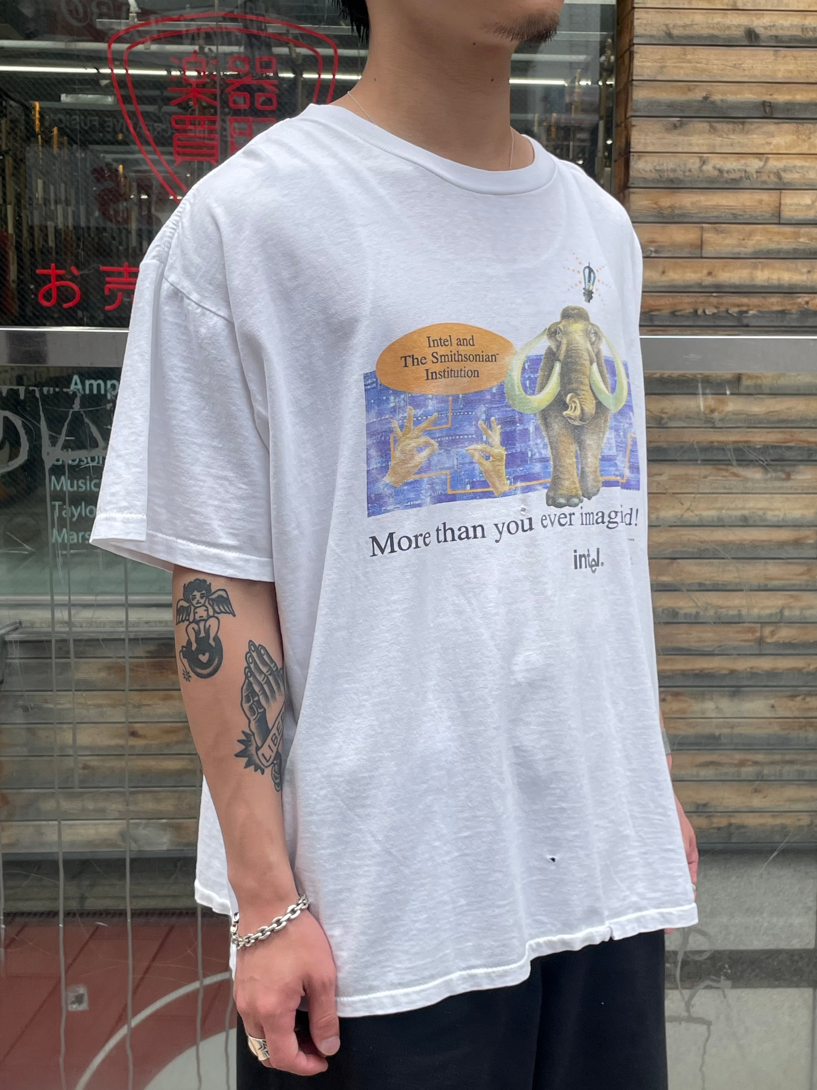 90's INTEL × SMITHSONIAN「More Than You Ever Imagined!」USA製 企業Tシャツ
