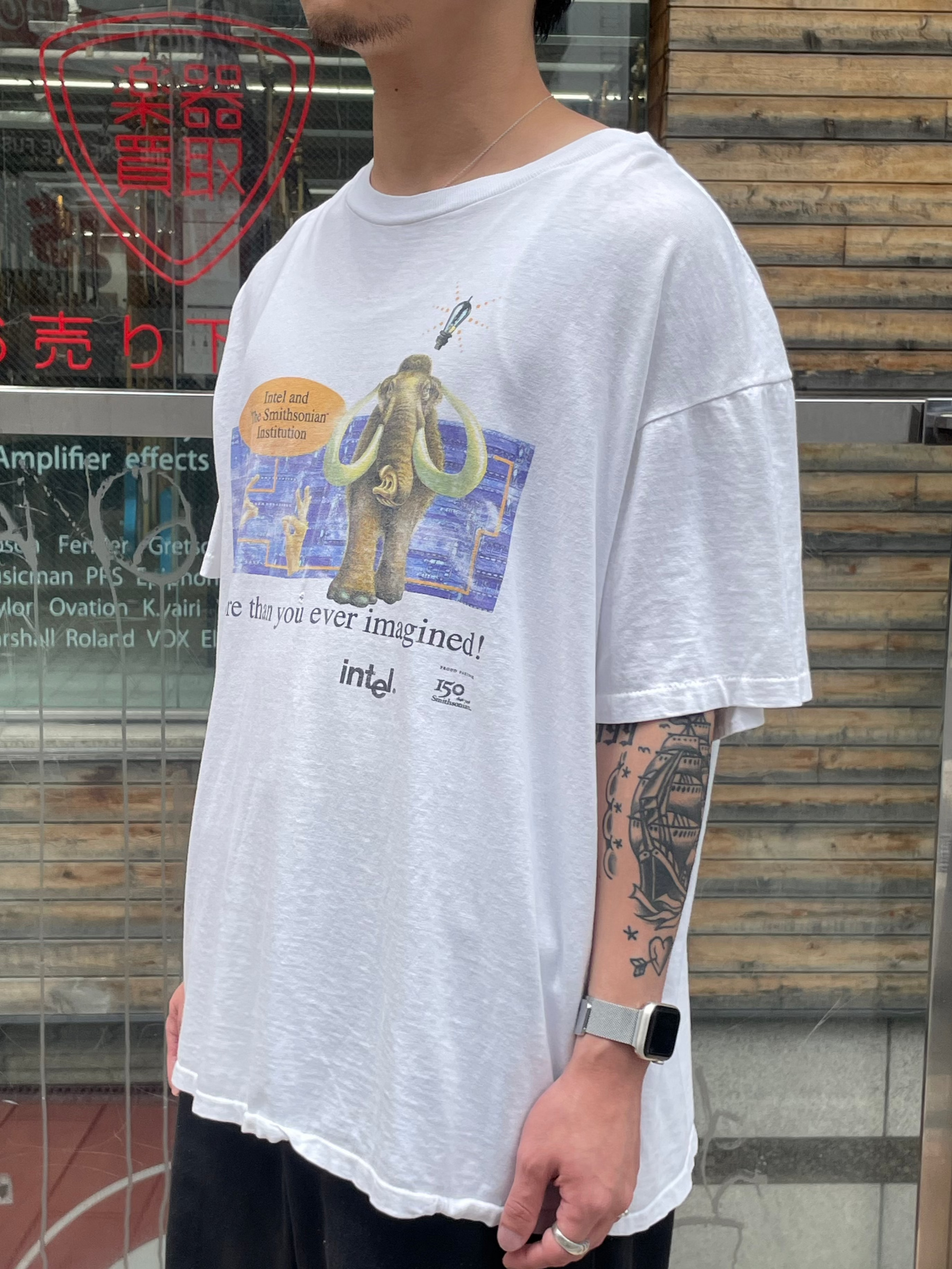90's INTEL × SMITHSONIAN「More Than You Ever Imagined!」USA製 企業Tシャツ