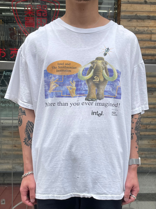 90's INTEL × SMITHSONIAN「More Than You Ever Imagined!」USA製 企業Tシャツ