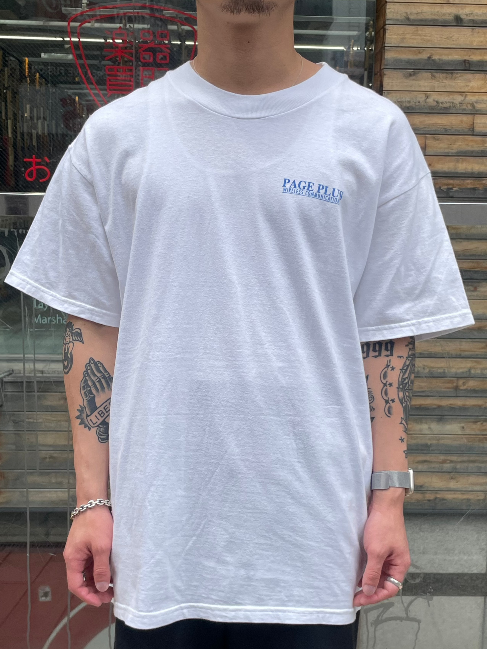 00's PAGE PLUS × HARGRAY 「無線通信」企業Ｔシャツ
