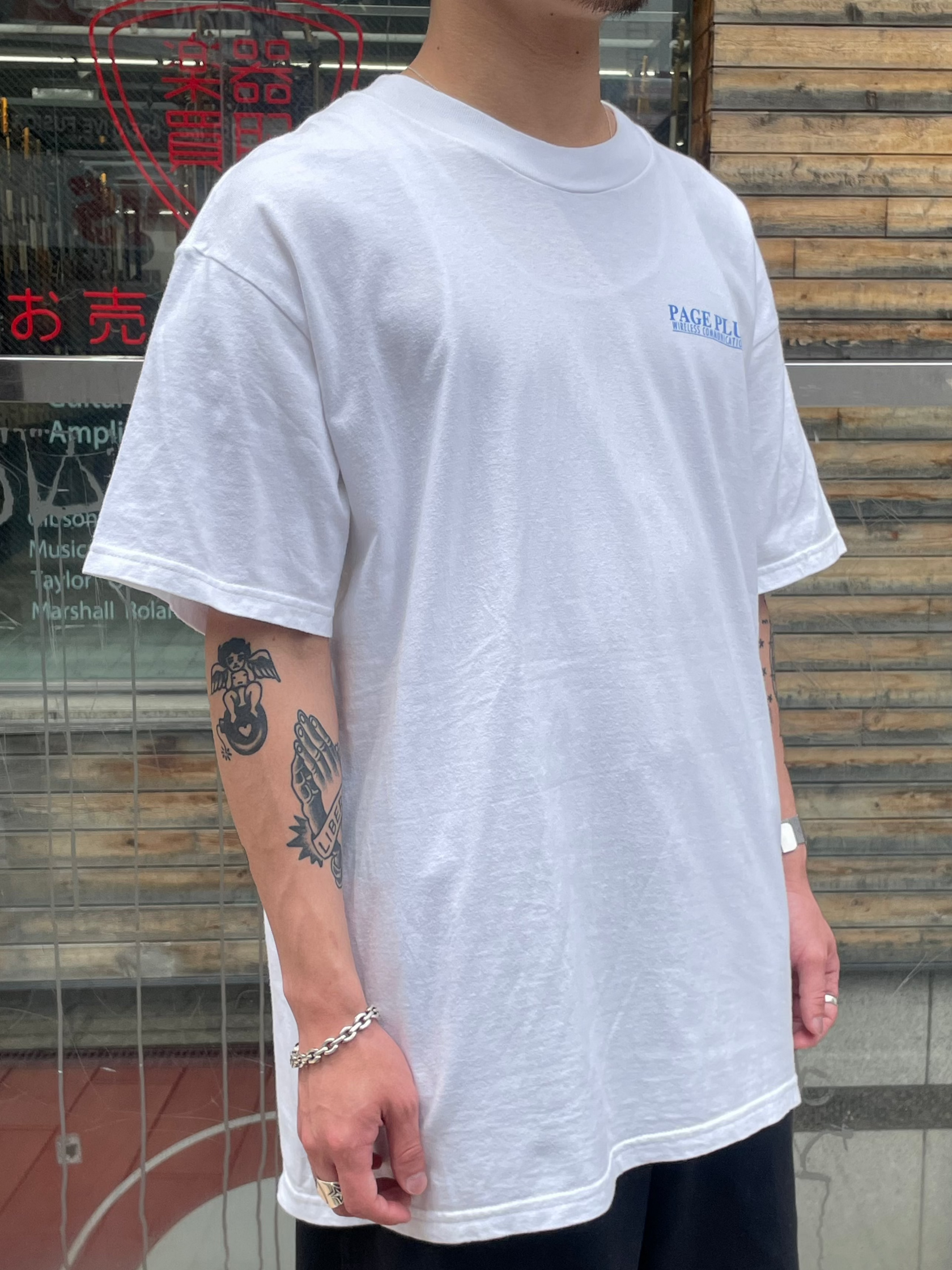 00's PAGE PLUS × HARGRAY 「無線通信」企業Ｔシャツ