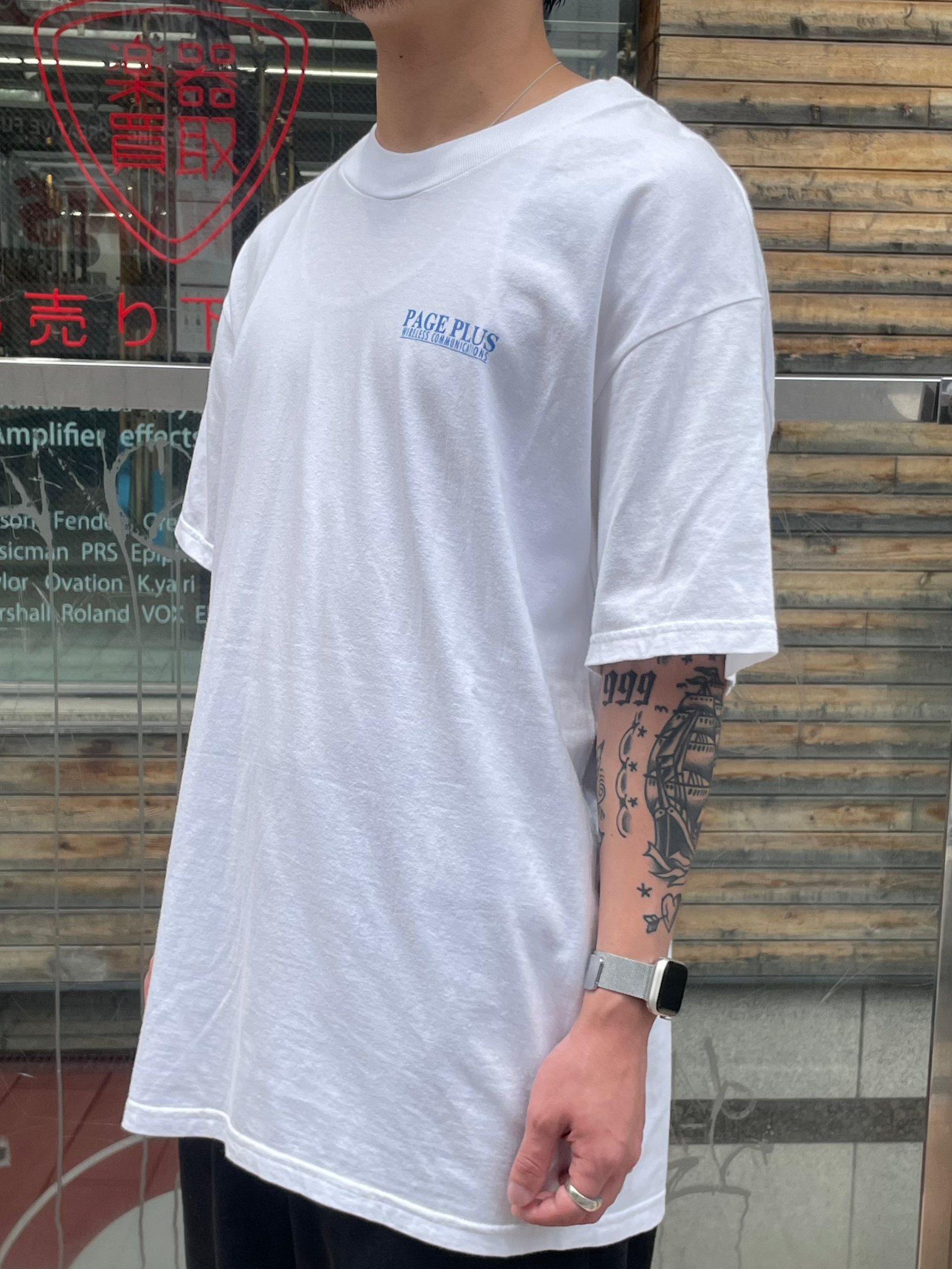 00's PAGE PLUS × HARGRAY 「無線通信」企業Ｔシャツ