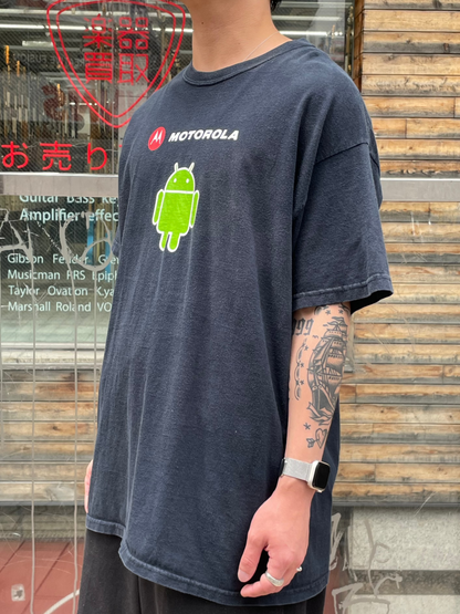 00's MOTOROLA × ANDROID 「Android robot」企業Tシャツ