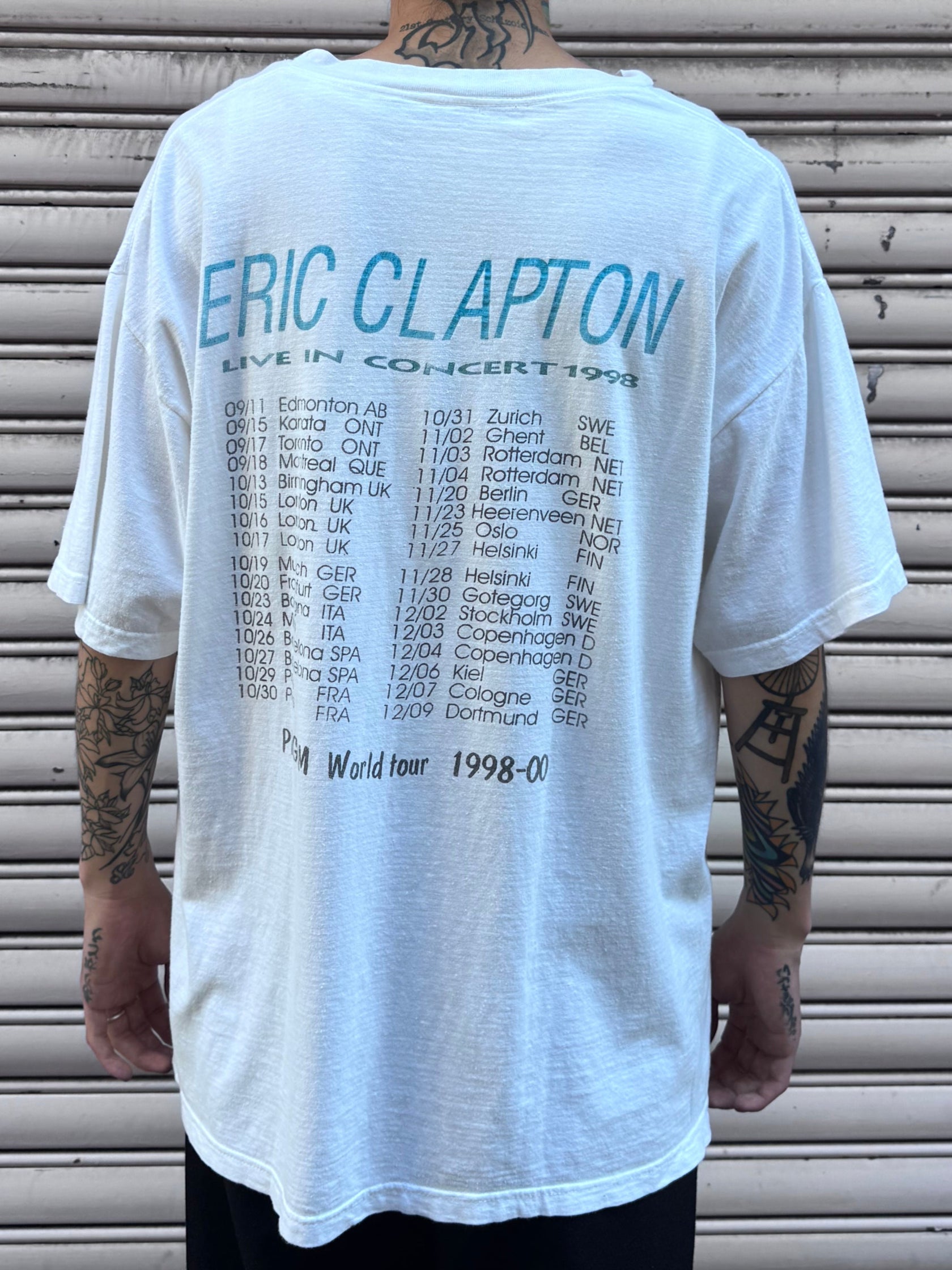 90's～00’s　ERIC CLAPTON 「LIVE IN CONCERT 1998」バンドTシャツ