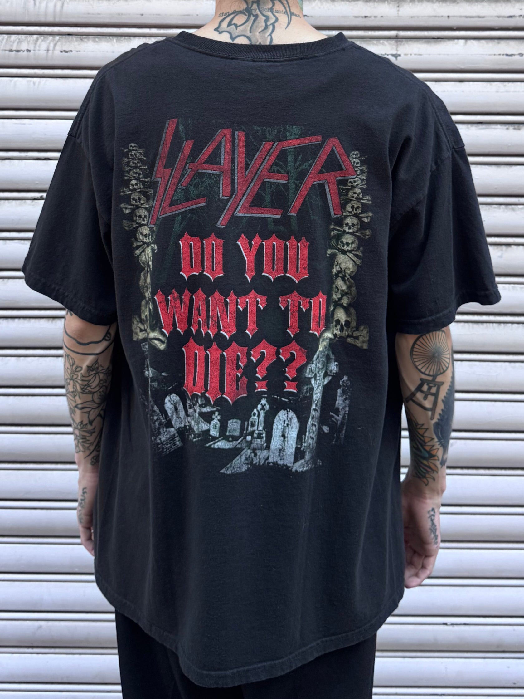 00’s SLAYER 「DO YOU WANT TO DIE ⁇」バンドTシャツ