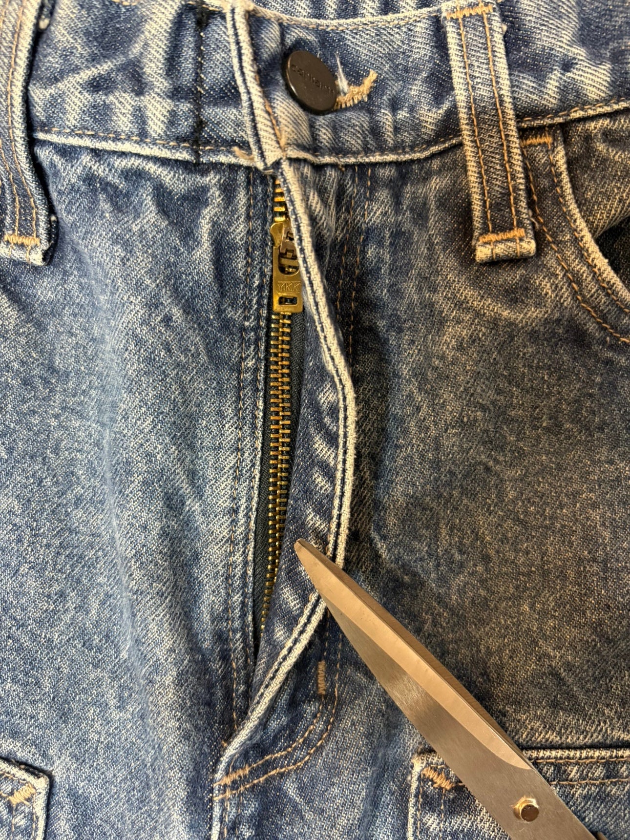 00's CARHART「DOUBLE NKEE PANT」デニムパンツ