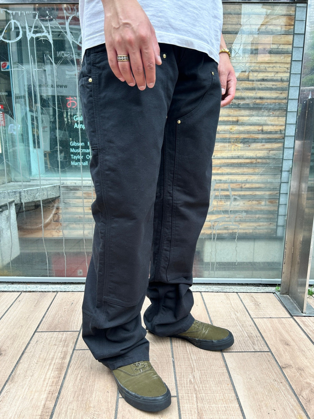00's CARHART「DOUBLE NKEE PANT」USA製 ワークパンツ