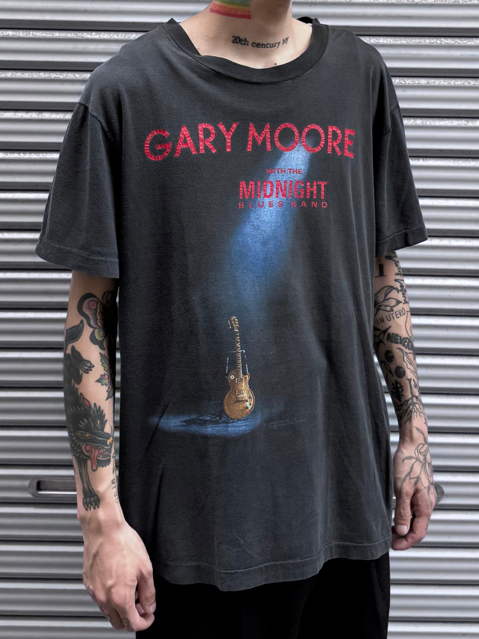 90’s GARY MOORE「 with The Midnight Blues Band」 バンドTシャツ
