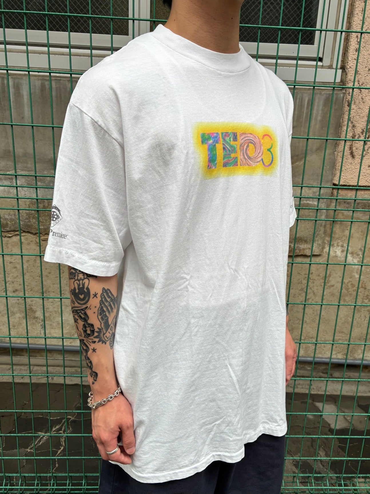 90's 「TED3」USA製 ホワイトTシャツ
