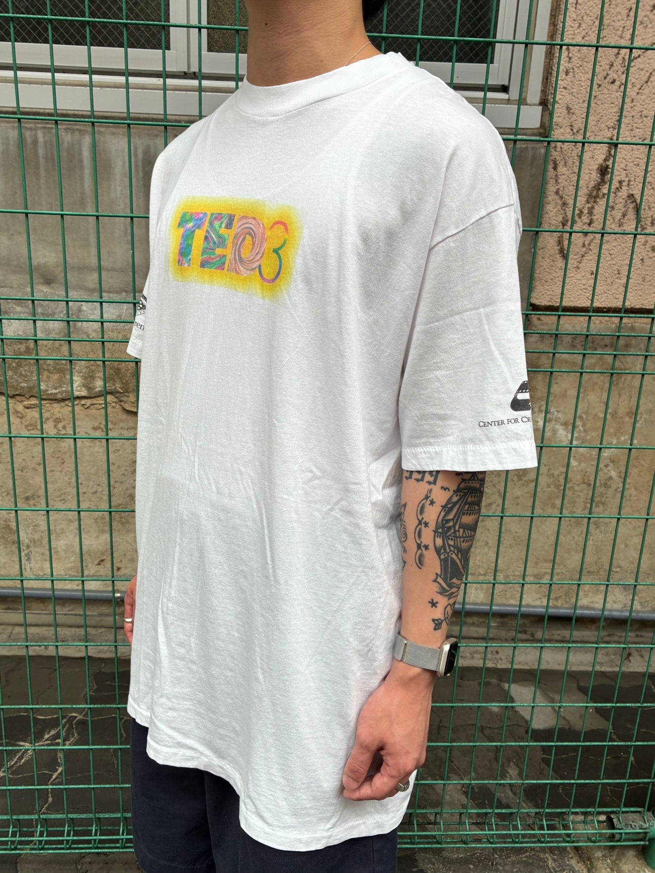 90's 「TED3」USA製 ホワイトTシャツ