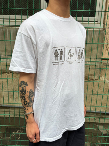 00's「INSERT COIN / PLAY / GAME OVER」 ピクトグラムTシャツ