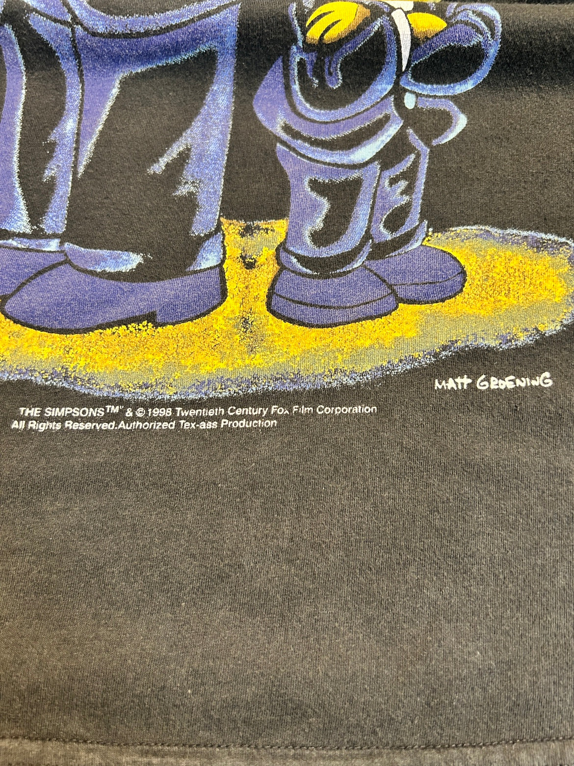 90's THE SIMPSONS「スーツ姿 ホーマー＆バート」 キャラクターTシャツ