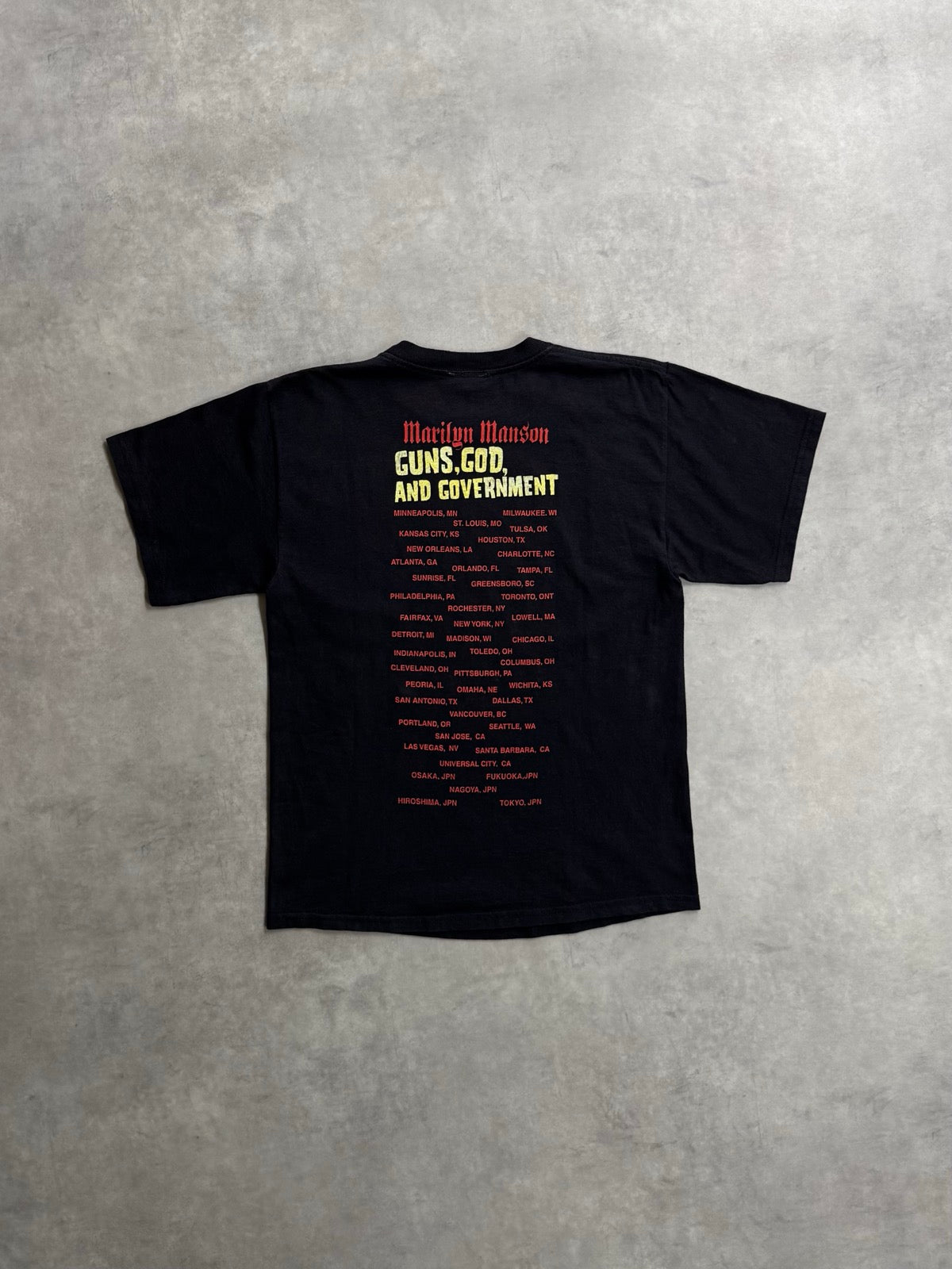 00's MARILN MANSON「GUNS,GOD,AND GOVERNMENT」バンドTシャツ