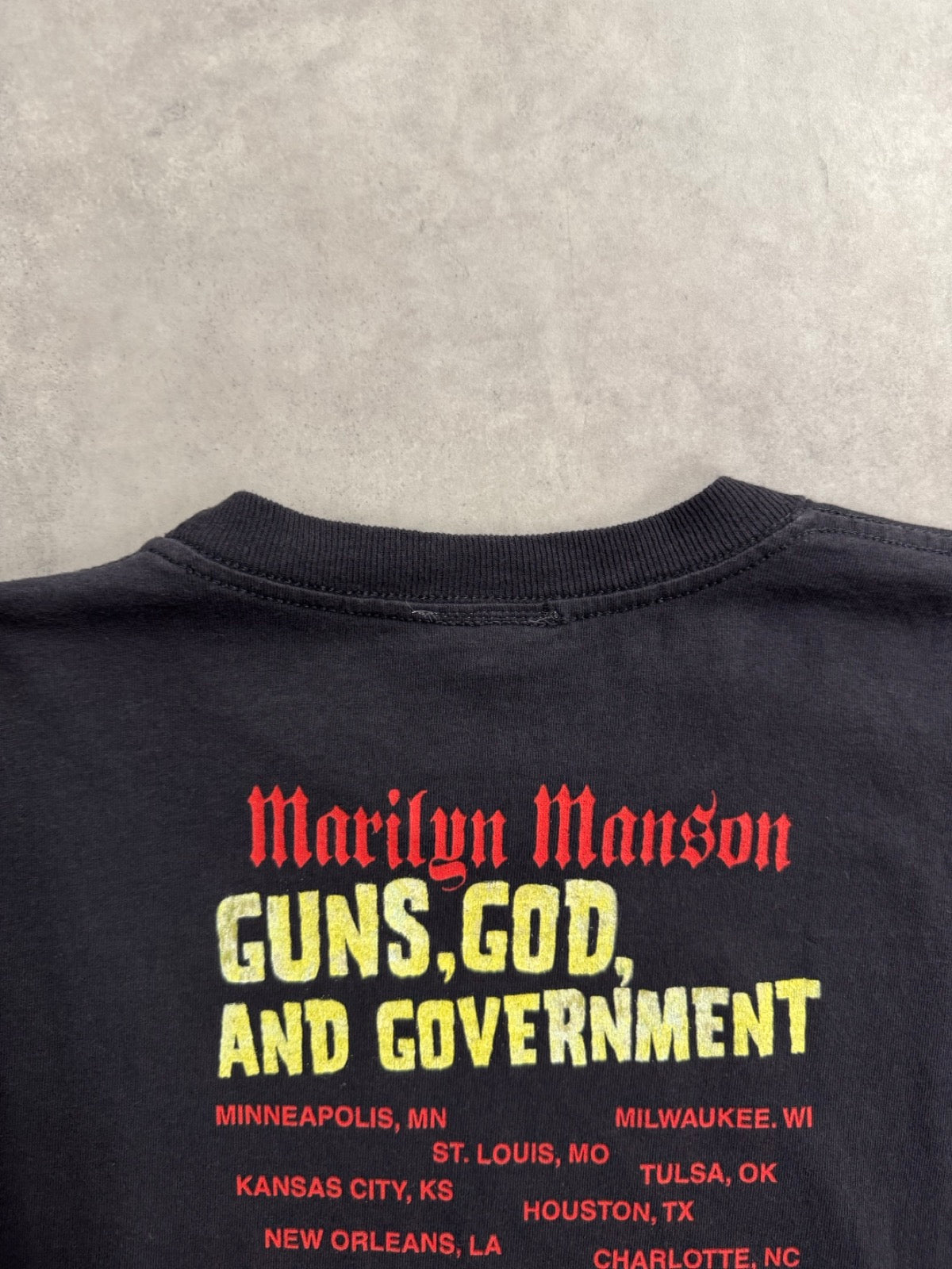 00's MARILN MANSON「GUNS,GOD,AND GOVERNMENT」バンドTシャツ