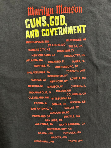 00's MARILN MANSON「GUNS,GOD,AND GOVERNMENT」バンドTシャツ