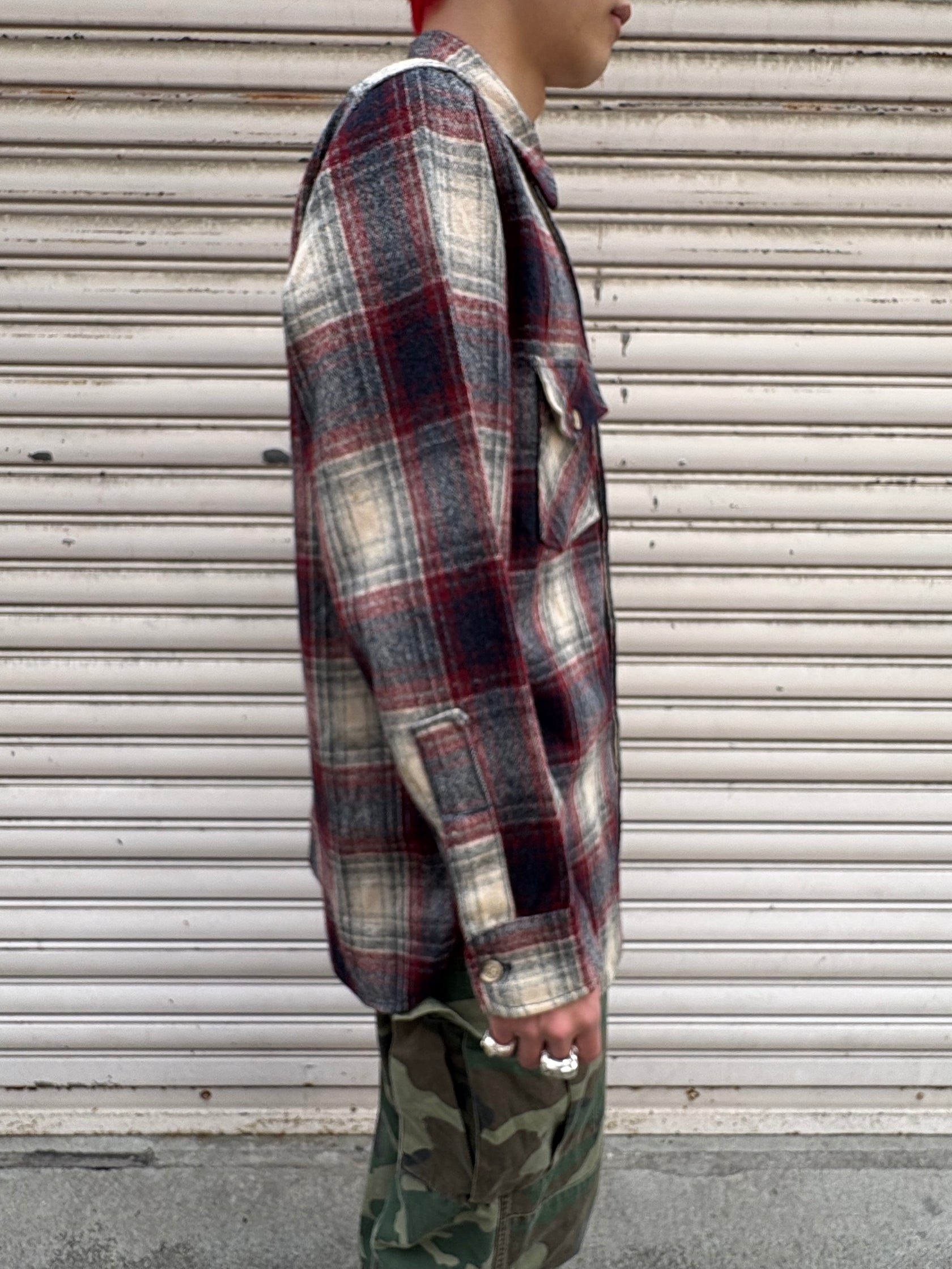 70's Woolrich wool shirt USA製