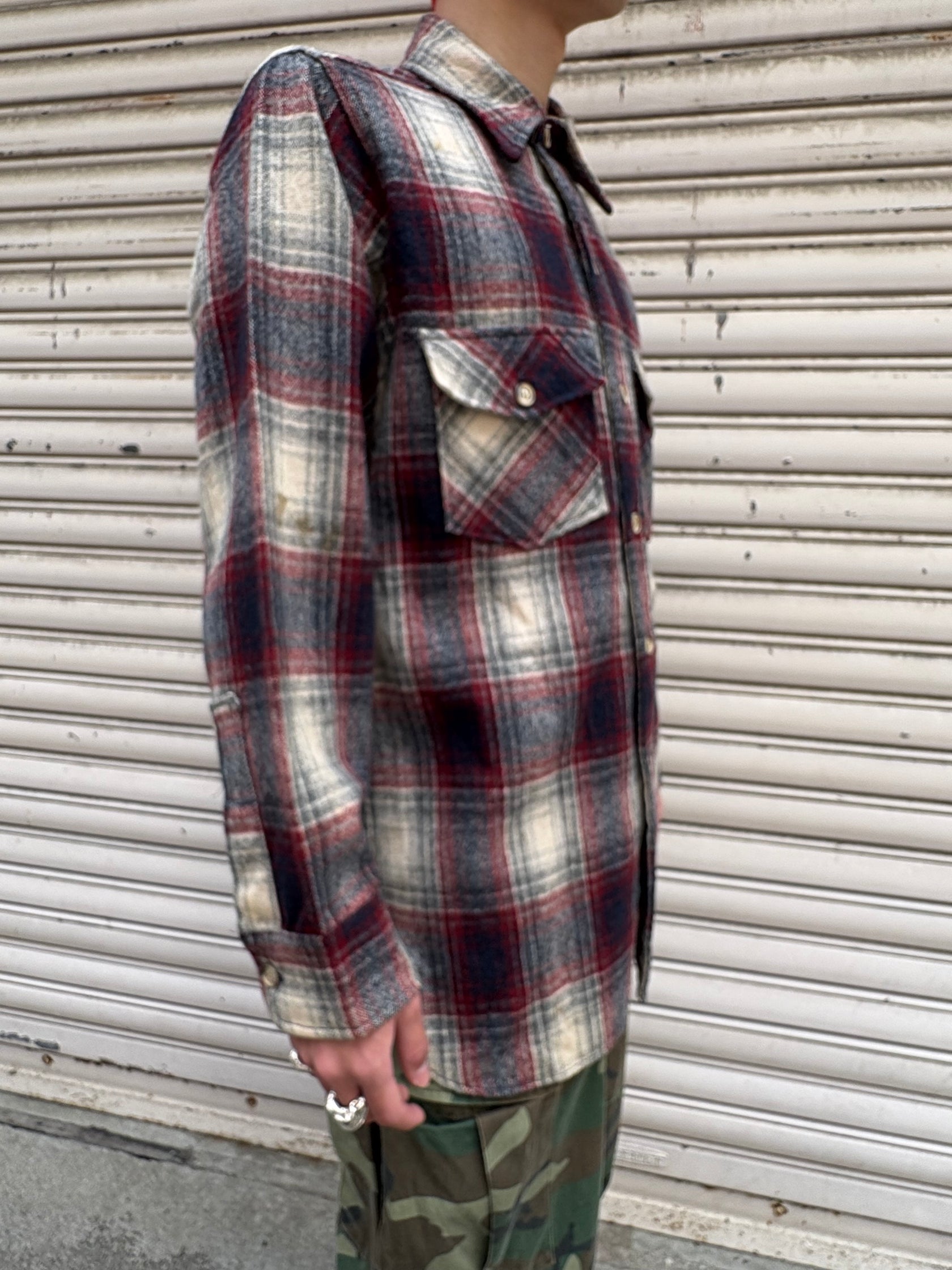 70's Woolrich wool shirt USA製
