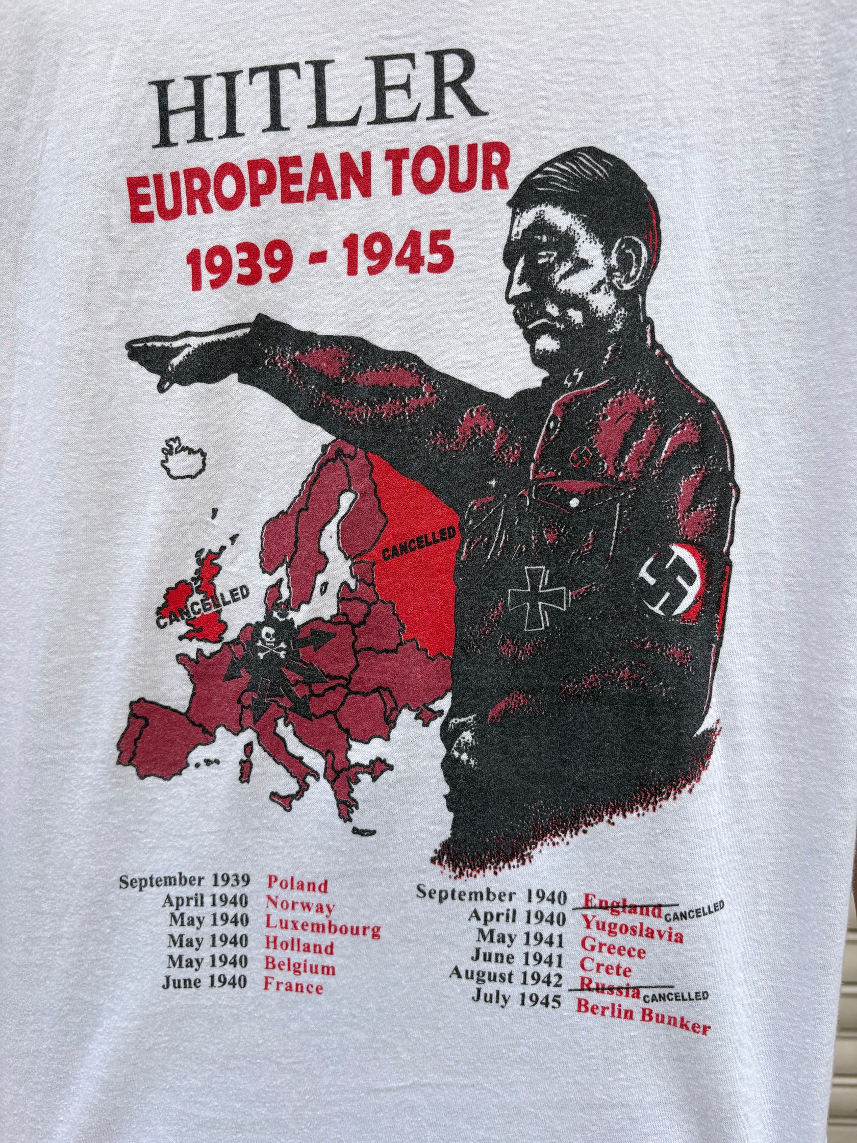 70's HITLER (ヒトラー) EUROPESN TOUR プリントTshirt