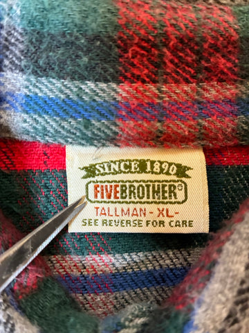 90's FIVE BROTHER USA製 フランネルシャツ