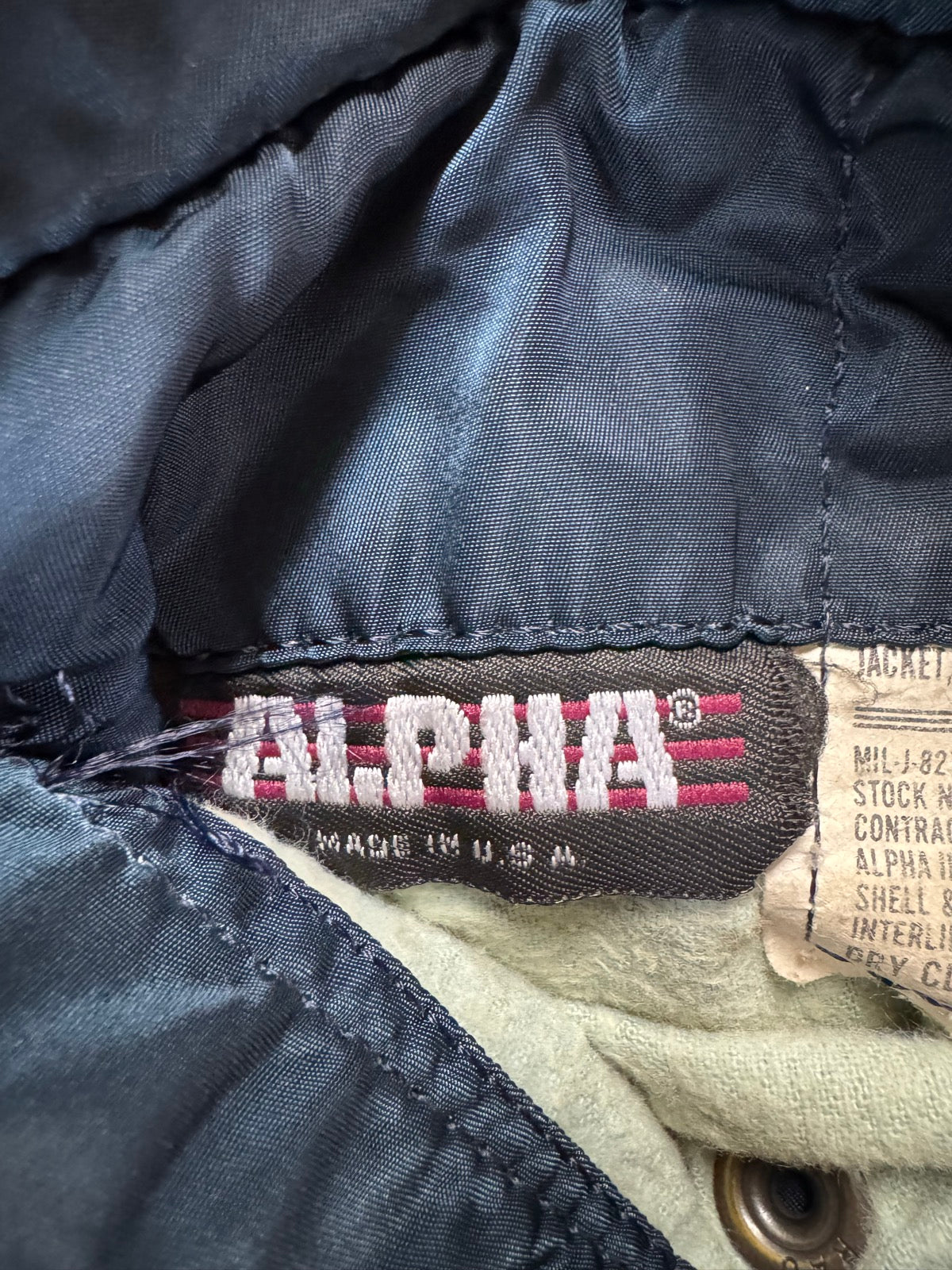 90's AL.PHA「MA-1」USA製 フライトジャケット