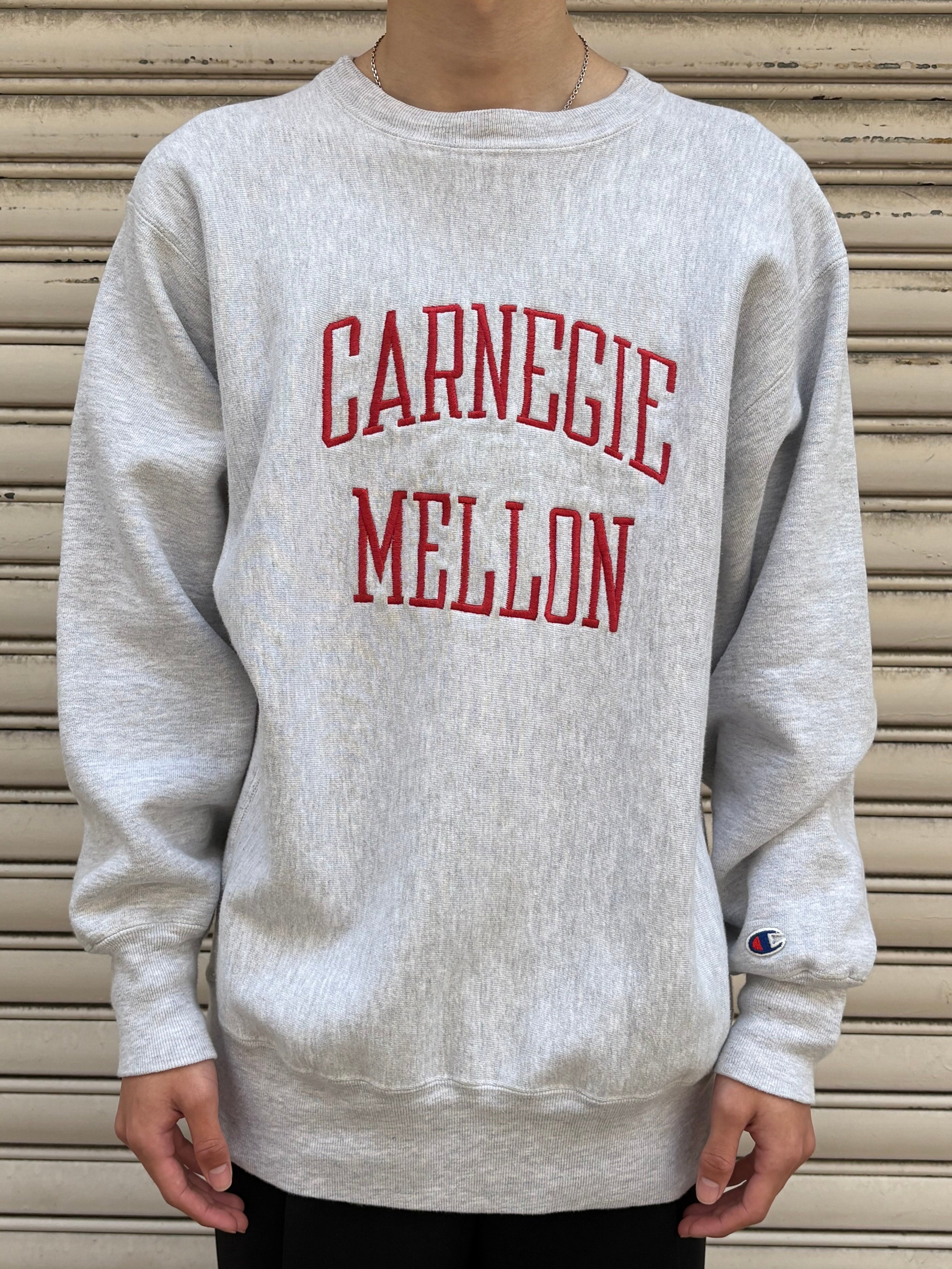 R3490 チャンピオンUCLA【M】長袖トレーナー 赤タグ プリント グレー 90's 青刺繍タグ チャンピオン 無地Tシャツ 表記(XL) USA製