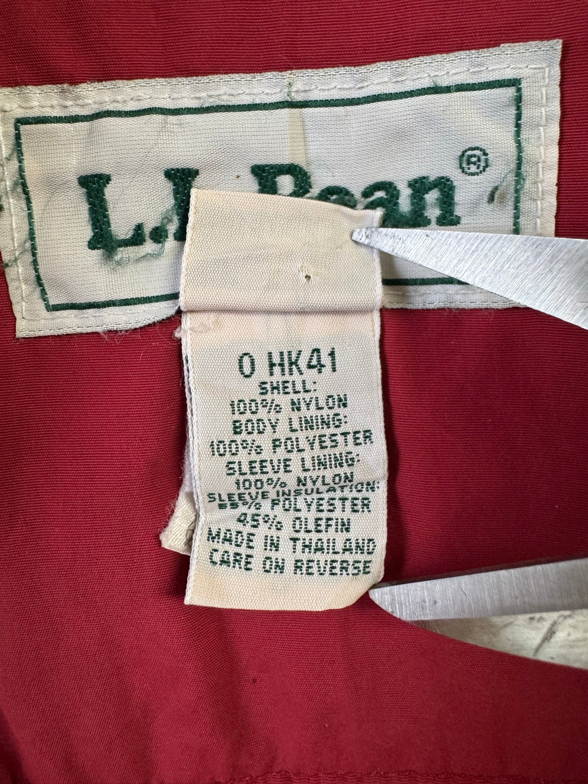 80's L.L.BEAN「0 HK 41」ナイロンジャケット