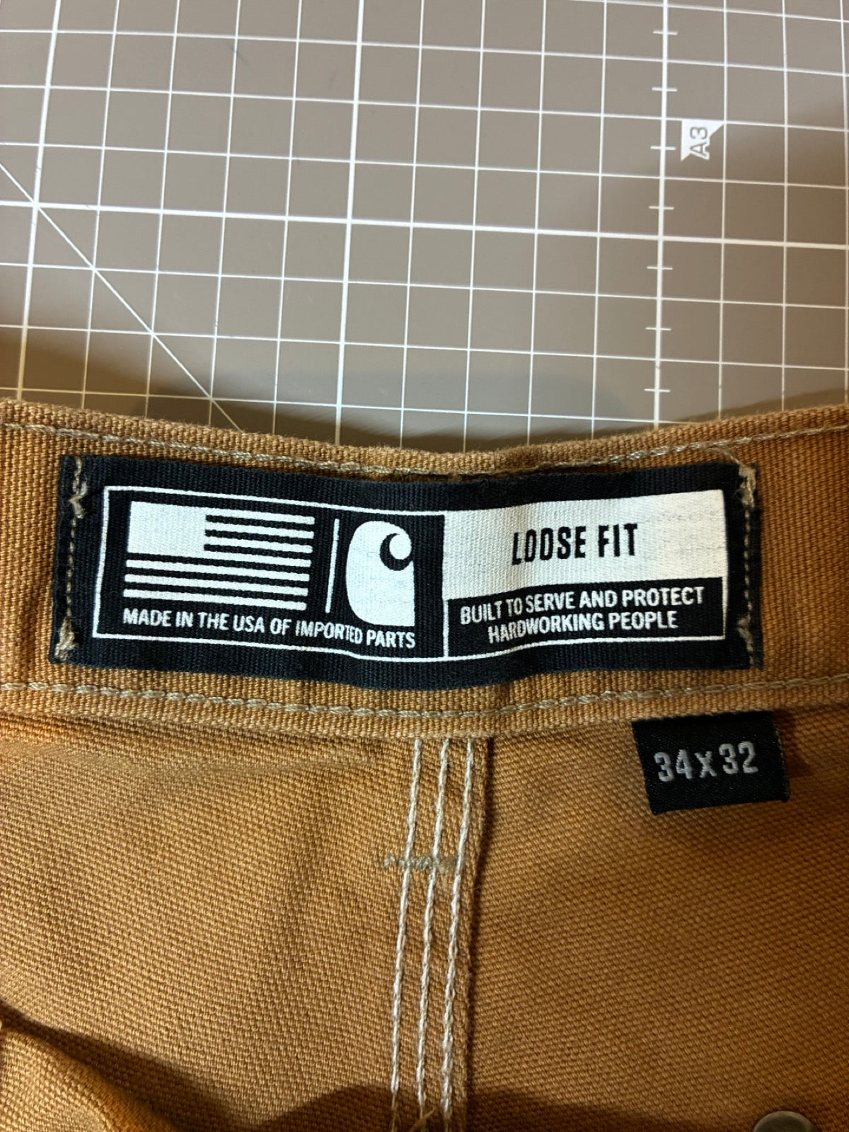 Carhartt「DOUBLE NKEE」USA製 ダックパンツ
