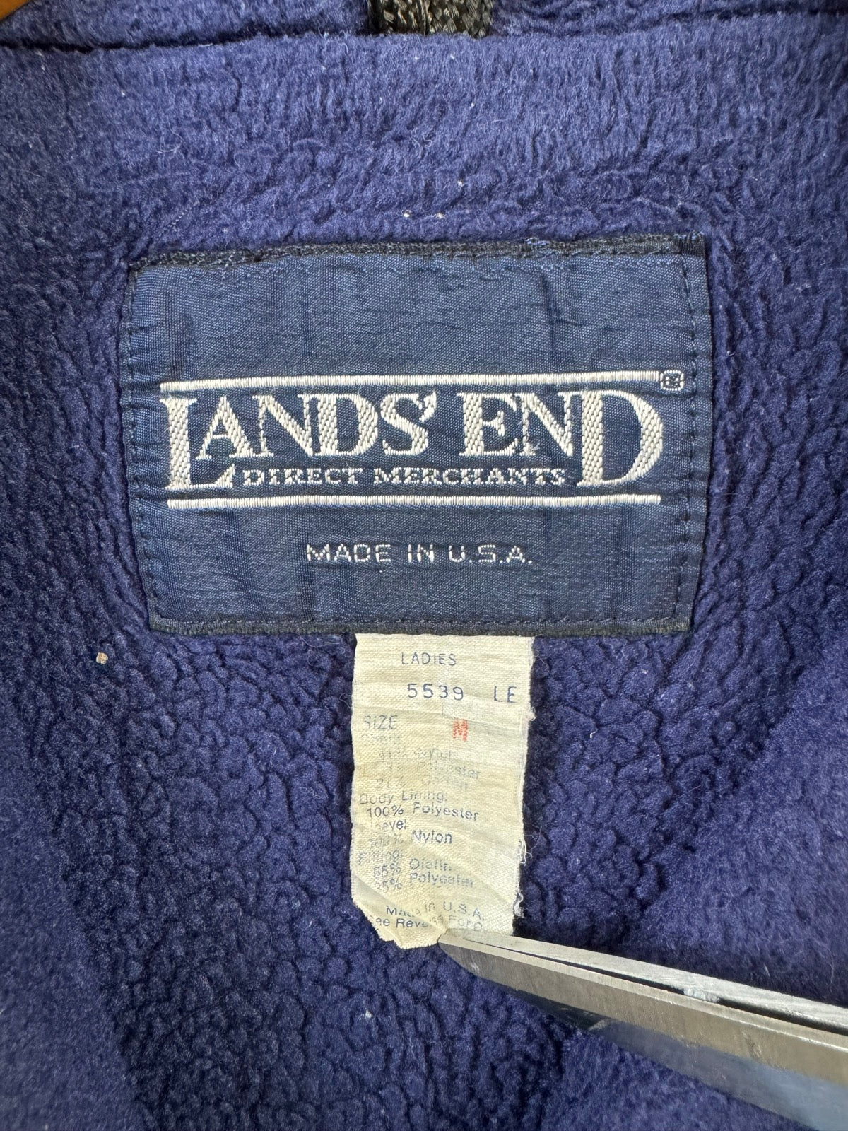 90's LANDS'END「Warm-up-Jacket」USA製 ナイロンジャケット　