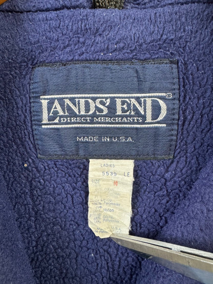 90's LANDS'END「Warm-up-Jacket」USA製 ナイロンジャケット　