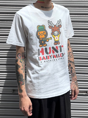 90’s~00's A BATHING APE「HUNT BABYMILO」Tシャツ